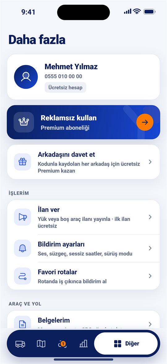 Daha fazla menüsü
